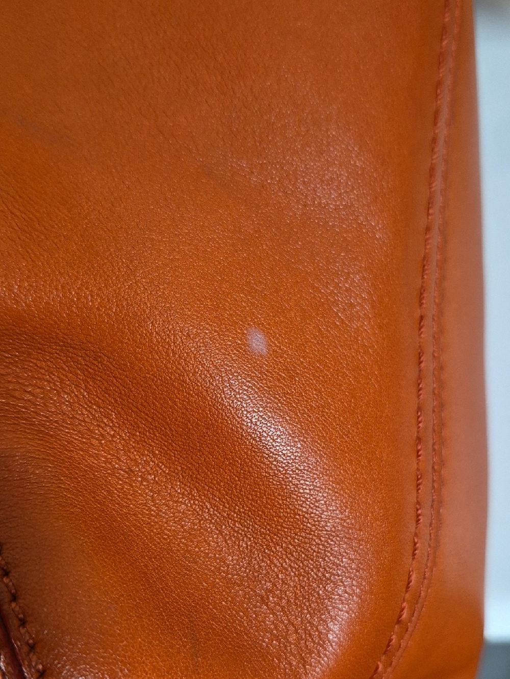 Coach Orange Leather Bleeker Duffle with Tattersall lining - Picture 14 of 16